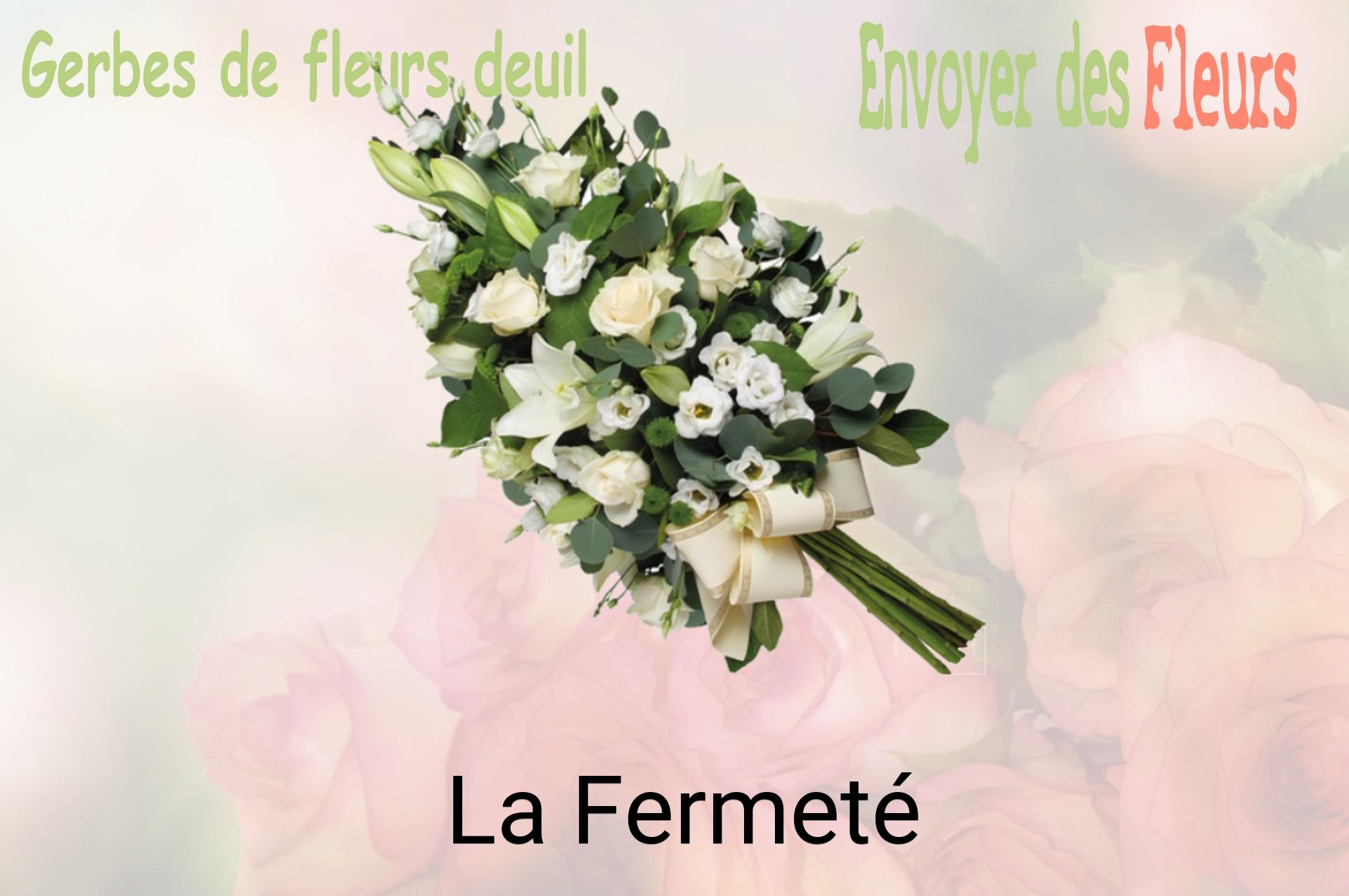 Gerbe de fleurs de deuil livrée à La Fermeté